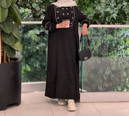 مانتو عبایی الیزه پاپیون