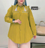 مانتو الیاف گلدوزی شده مدل ارکیده