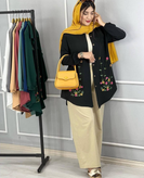 شومیز مانتویی گلدوزی زنانه مدل ساناز