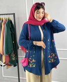شومیز مانتویی گلدوزی زنانه مدل ساناز