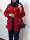 مانتو الیاف گلدوزی جدید مدل باکو