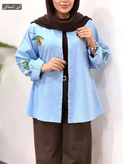 مانتو الیاف گلدوزی جدید مدل باکو