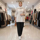 ست مانتو شلوار زنانه تابستانه مدل جدید طرح گازویئلی