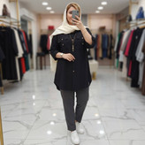شومیز مانتویی خنک و جدید زنانه و دخترانه مدل هلیا