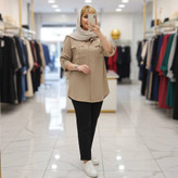شومیز مانتویی خنک و جدید زنانه و دخترانه مدل هلیا