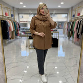 شومیز مانتویی خنک و جدید زنانه و دخترانه مدل هلیا