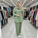 ست مانتو شلوار زنانه و دخترانه مدل پرینتی