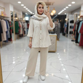 ست مانتو شلوار زنانه و دخترانه مدل پرینتی