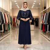 کفتان گلدوزی زنانه و دخترانه با جنس خنک مدل گلبرگ