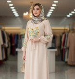 مانتو کفتانی بلند و گلدوزی شده زنانه و دخترانه مدل آروشا با ارسال هفت روزه