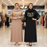 مانتو کفتانی بلند و گلدوزی شده زنانه و دخترانه مدل آروشا با ارسال هفت روزه
