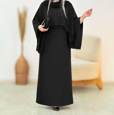 ست دوتیکه شنل و سارافون جدید زنانه و دخترانه مناسب محرم و مجالس با ارسال هفت روز کاری