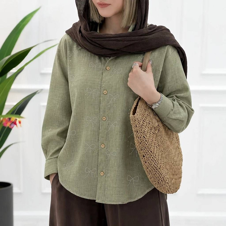 شومیز مانتویی نگینی جدید دخترانه و زنانه
