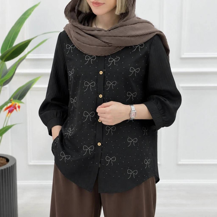 شومیز مانتویی نگینی جدید دخترانه و زنانه
