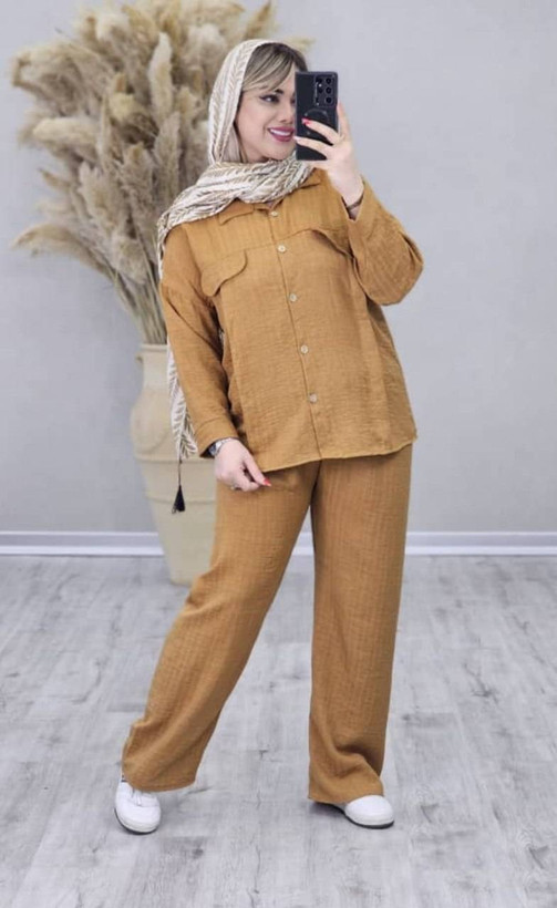ست مانتو شلوار شیک و خنک زنانه و دخترانه مدل پانیذ